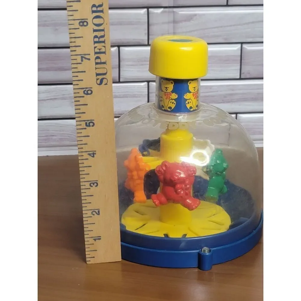 Vintage 1988 Shelcore Teddy-Go-Round Spinning Top #A53